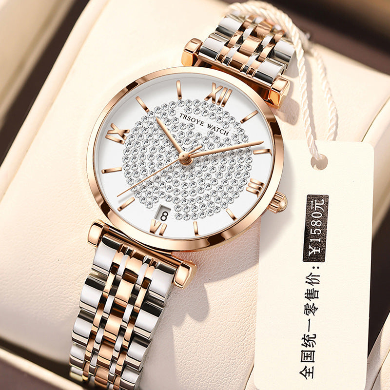 Women's Diamond Waterproof Quartz Watch