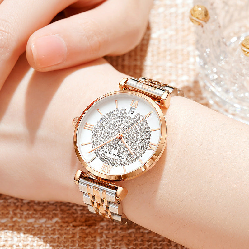 Women's Diamond Waterproof Quartz Watch