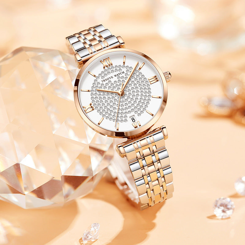 Women's Diamond Waterproof Quartz Watch
