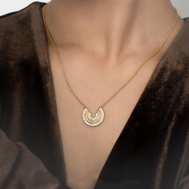 Women's Vintage Collar Half Round Necklace