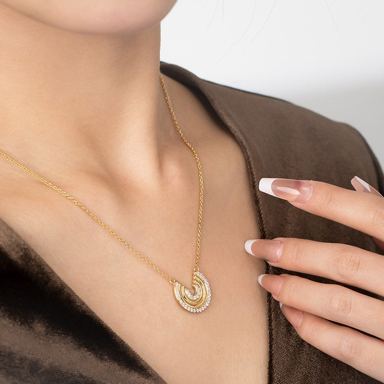 Women's Vintage Collar Half Round Necklace