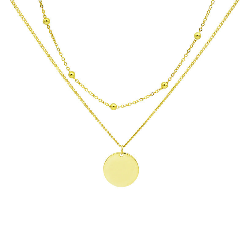 S925 Sterling Silver Choker Round Necklace