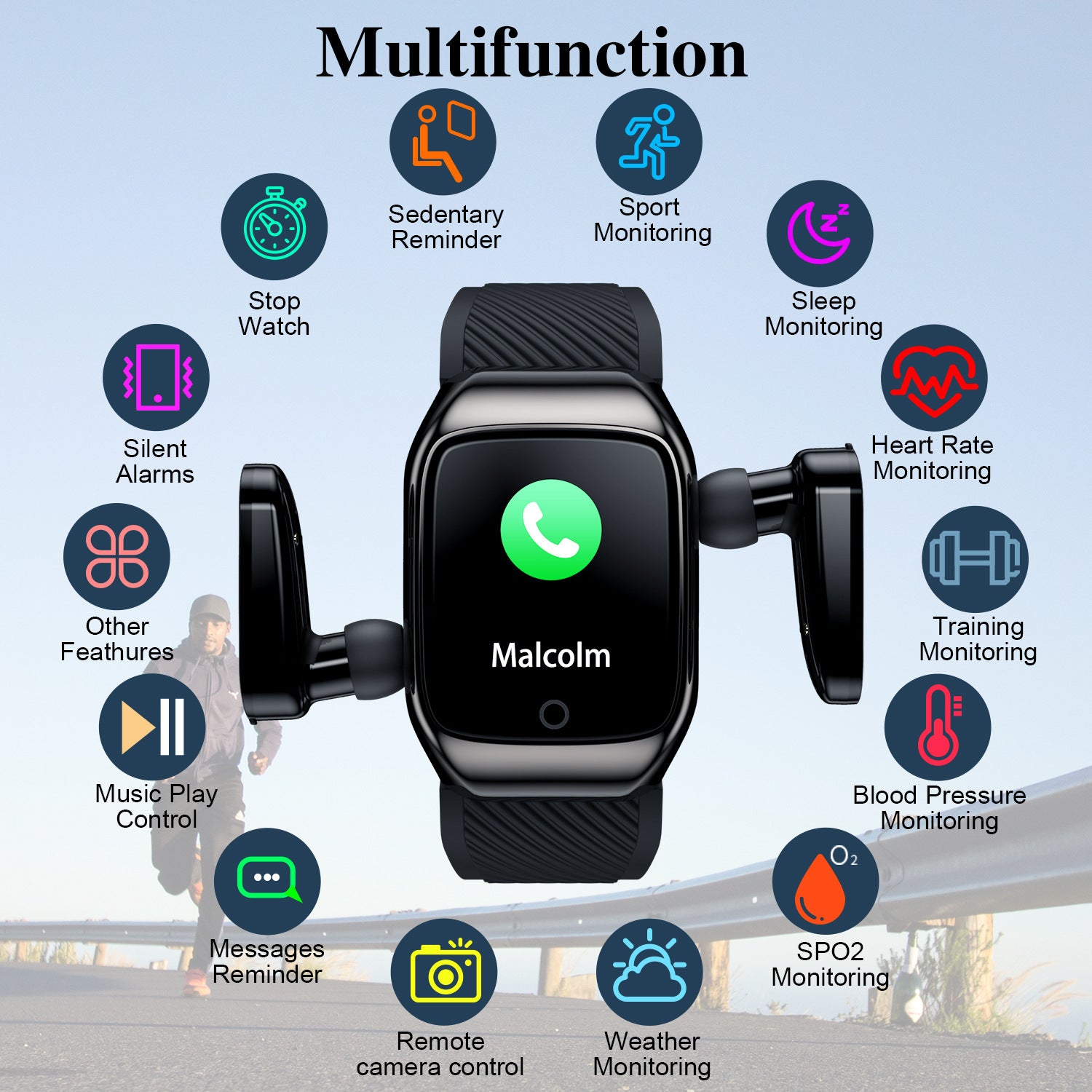 Wireless Sports Smart Watch Bracelet